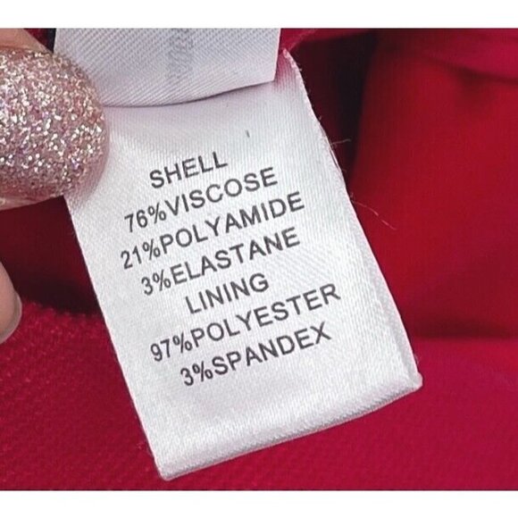 Diane von Fruestenberg Sz 8 Red Arita Sheath Mini Dress Stretch Zip Back Holiday - Picture 9 of 9